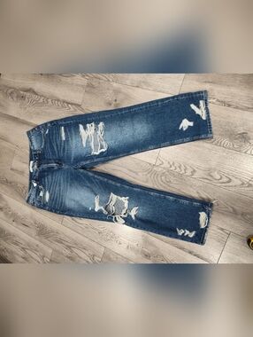 Flying Monkey Ripped Medium Blue Boyfriend Jeans